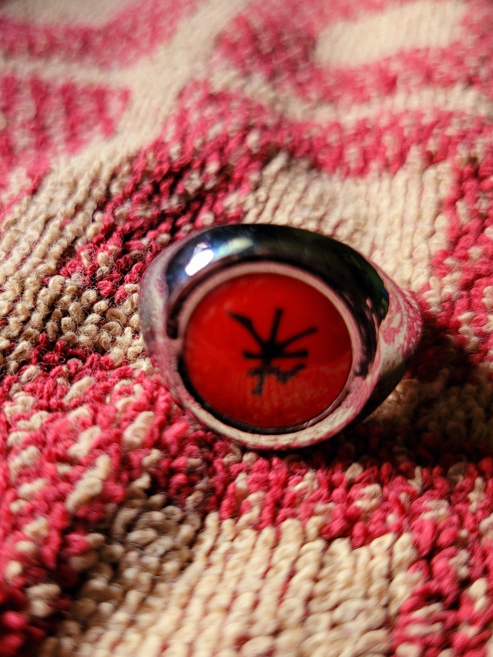 Japanese Kanji Cosplay Replica Of Itachia Uchiha Akatsuki Ring